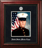 Marine 8x10 Portrait Executive Frame with Silver Medallion