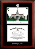University of Iowa 11w x 8.5h Silver Embossed Diploma Frame with Campus Images Lithograph