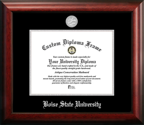 Boise State University 11w x 8.5h Silver Embossed Diploma Frame