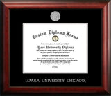 Loyola University Chicago 11w x 8.5h Silver Embossed Diploma Frame