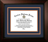 University of Illinois Fighting Illini 11w x 8.5h Navy and Orange  Diploma Frame