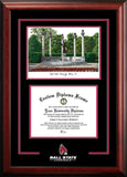 Ball State University 10w x 8h Spirit Graduate Diploma Frame with Campus Images Lithograph