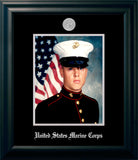 Marine 8x10 8x10 Portrait Black Frame Silver Medallion