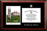 University of Kansas 12w x 9h Silver Embossed Diploma Frame with Campus Images Lithograph