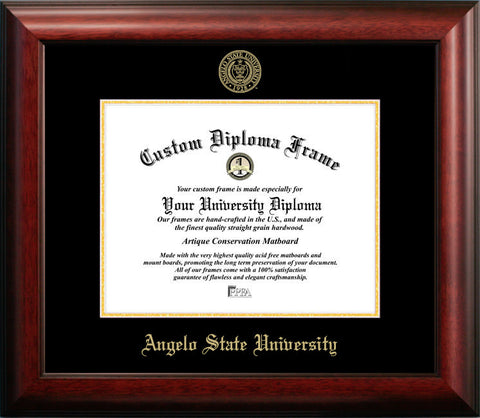 Angelo State University 14w x 11h Gold Embossed Diploma Frame