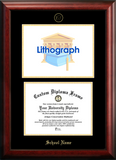 University of Colorado, Boulder 11w x 8.5h Silver Embossed Diploma Frame with Campus Images Lithograph