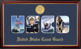 Coast Guard Collage Photo Petite Frame with Gold Medallion