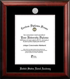 United States Naval Academy 10w x 14h Silver Embossed Diploma Frame