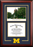 University of Michigan Spirit Graduate Diploma Frame with Campus Images Lithograph