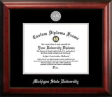 Michigan State 11w x 8.5h Silver Embossed Diploma Frame