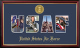 Patriot Frame's Air Force Collage Photo Petite Frame with Gold Medallion