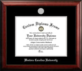 Western Carolina University 14w x 11h Silver Embossed Diploma Frame