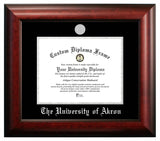 University of Akron 11w x 8.5h Silver Embossed Diploma Frame