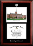 University of Cincinnati 11w x 8.5h Silver Embossed Diploma Frame with Campus Images Lithograph