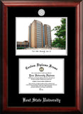 Kent State University 9w x 7h Silver Embossed Diploma Frame with Campus Images Lithograph