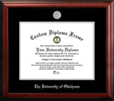University of Oklahoma 17w x 14h Silver Embossed Diploma Frame