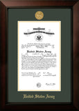 Army Certificate Legacy Frame with Gold Medallion