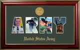 Army Collage Photo Classic Frame with Gold Medallion