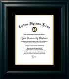 Satin Black, Black & Gold Mats-Certificate Frame