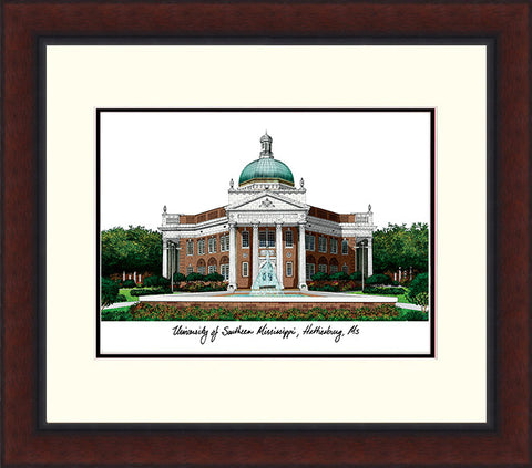 Southern Mississippi Legacy Alumnus Framed Lithograph