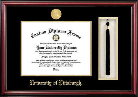 University of Pittsburgh Tassel Box and Diploma Frame