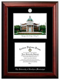 Rutgers University, The State University of New Jersey, 11w x 8.5h Silver Embossed Diploma Frame with Campus Images Lithograph