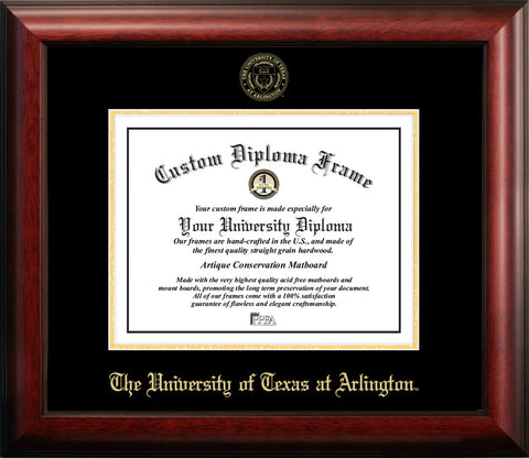 University of Texas, Arlington 14w x 11h Gold Embossed Diploma Frame