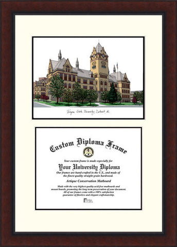 Wayne State University  10w x 8h Legacy Scholar Diploma Frame