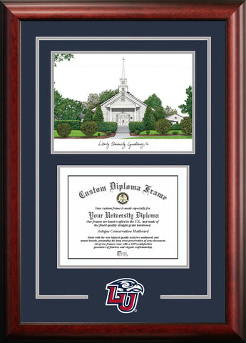 Liberty Flames 11w x 8.5h Spirit Graduate Diploma Frame