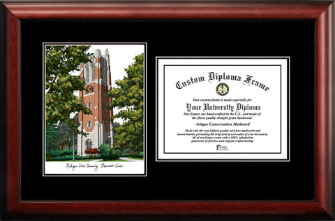 Michigan State University, Beaumont Hall 11"w x 8.5"h Diplomate Diploma Frame