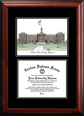 Western Illinois University 11w x 8.5h Diplomate Diploma Frame