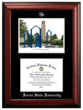 University of Colorado, Boulder 10w x 8h Silver Embossed Diploma Frame with Campus Images Lithograph