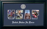 Air Force Collage Black Photo Frame Silver Medallion
