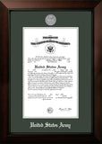 Army Certificate Legacy Frame with Silver Medallion