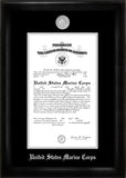Marine Certificate Black Frame Silver Medallion