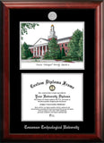 Tennessee Tech University 11w x 8.5h Silver Embossed Diploma Frame with Campus Images Lithograph