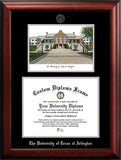 University of Texas, Arlington 14w x 11h Silver Embossed Diploma Frame with Campus Images Lithograph