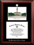 University of Texas, Austin 14w x 11h Silver Embossed Diploma Frame with Campus Images Lithograph