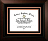 University of Texas, Austin Longhorns 14w x 11h Black and Burnt Orange  Diploma Frame