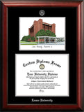 Lamar University 14w x 11h Silver Embossed Diploma Frame with Campus Images Lithograph