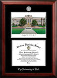University of Utah 11w x 8.5h Silver Embossed Diploma Frame with Campus Images Lithograph