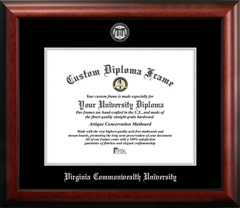 Virginia Commonwealth University 14w x 11h Silver Embossed Diploma Frame
