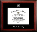 Liberty University 11w x 8.5h Silver Embossed Diploma Frame