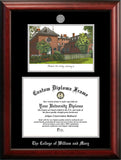 College of William and Mary 13w x 10h Silver Embossed Diploma Frame with Campus Images Lithograph