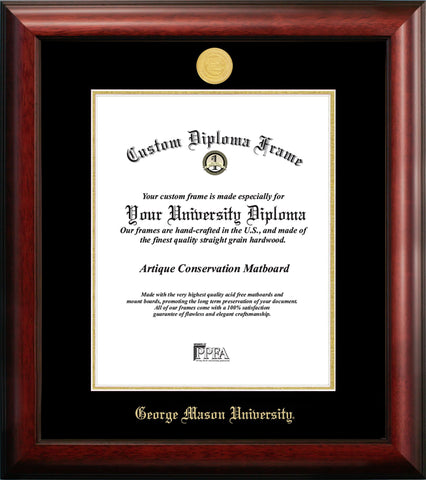 George Mason University 10w x 14h Gold Embossed Diploma Frame