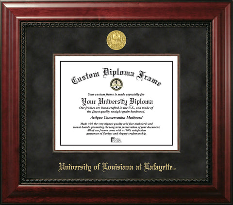 University of Louisiana-Lafayette 17w x 14h Executive Diploma Frame
