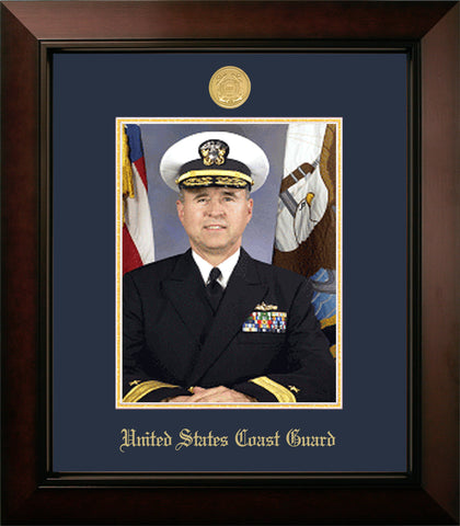 Coast Guard 8x10 Portrait Legacy Frame with Gold Medallion
