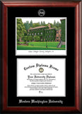 Western Washington University 11w x 8.5h Silver Embossed Diploma Frame with Campus Images Lithograph