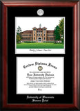 University of Wisconsin- Stevens Point 10w x 8h Silver Embossed Diploma Frame with Campus Images Lithograph