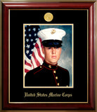 Marine 8x10 Portrait Classic Frame with Gold Medallion